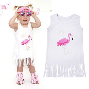 Vestido Flamingo de 2 a 6 anos