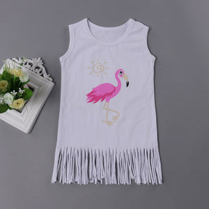 Vestido Flamingo de 2 a 6 anos