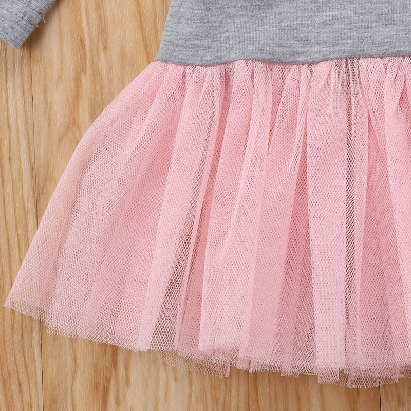 vestido manga longa de 12 meses a 4 anos