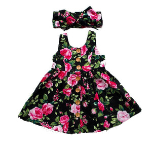 Vestido Floral de 12 meses a 3 anos