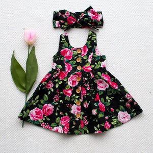 Vestido Floral de 12 meses a 3 anos