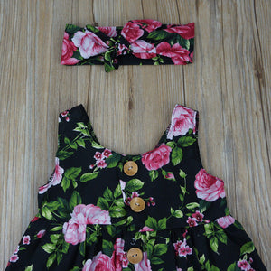 Vestido Floral de 12 meses a 3 anos